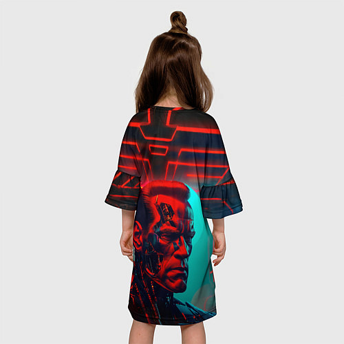Детское платье Терминатор в красном свечении / 3D-принт – фото 4