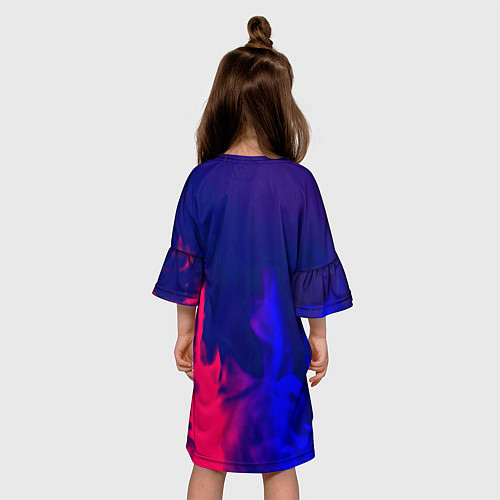 Детское платье Barcelona fc club gradient / 3D-принт – фото 4