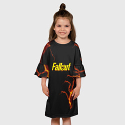 Платье клеш для девочки Фэллаут шторм молнии, цвет: 3D-принт — фото 2