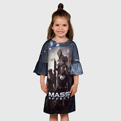 Платье клеш для девочки Mass Effect game, цвет: 3D-принт — фото 2