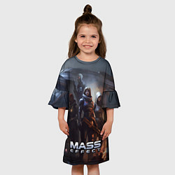Платье клеш для девочки Mass Effect space game, цвет: 3D-принт — фото 2