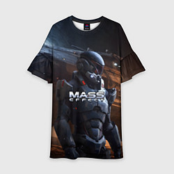 Платье клеш для девочки Mass Effect game space, цвет: 3D-принт