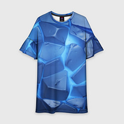 Детское платье Синие ледяные плиты с разломом