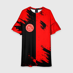 Платье клеш для девочки Ajax sport color red, цвет: 3D-принт