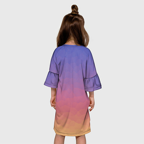 Детское платье Эффект рассвета градиентом с кристаллизацией / 3D-принт – фото 4