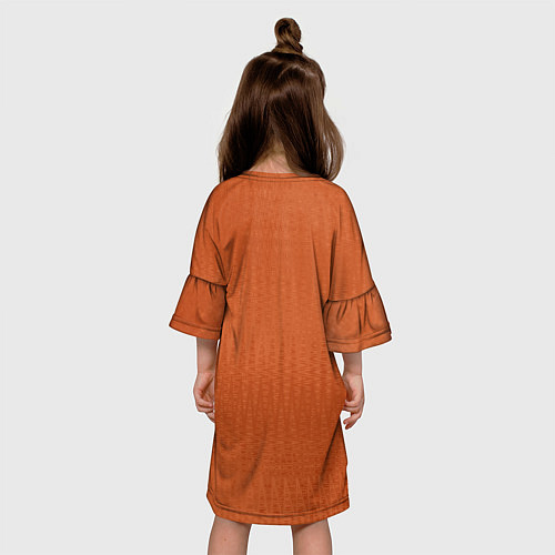 Детское платье Светлый коричневый текстурированный / 3D-принт – фото 4