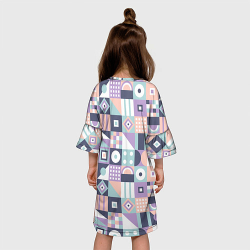 Детское платье Баухаус в пастельных оттенках / 3D-принт – фото 4
