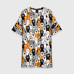 Детское платье Кошачьи лапы