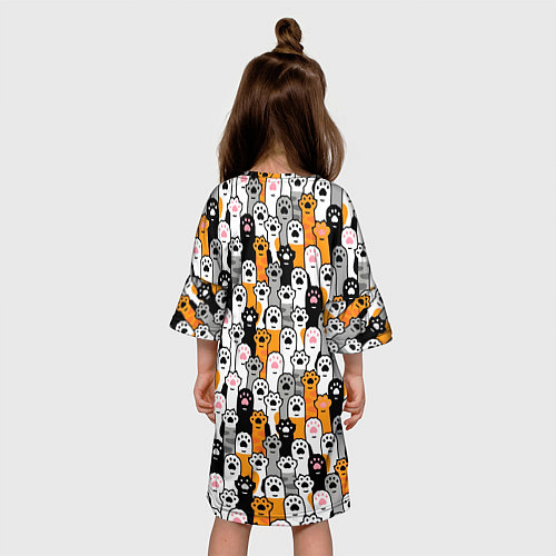 Детское платье Кошачьи лапы / 3D-принт – фото 4