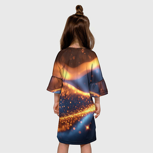 Детское платье Блестящая лакшери текстура / 3D-принт – фото 4