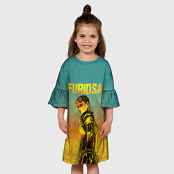 Платье клеш для девочки Mad Max - Furiosa, цвет: 3D-принт — фото 2