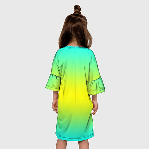 Детское платье Кислотный градиент / 3D-принт – фото 4