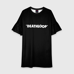 Платье клеш для девочки Deathloop logo, цвет: 3D-принт