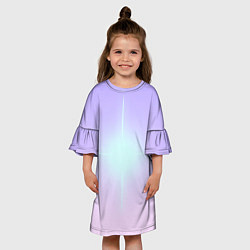 Платье клеш для девочки Свечение белой звезды, цвет: 3D-принт — фото 2
