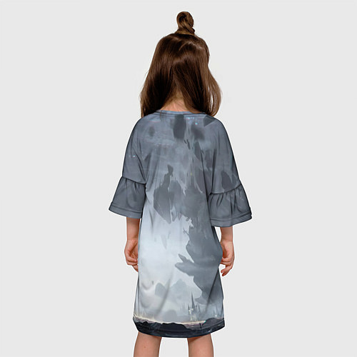 Детское платье Грозовые волны - Янъян / 3D-принт – фото 4