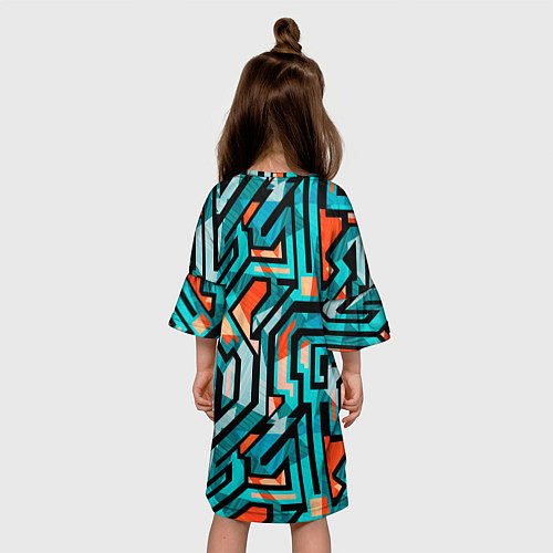 Детское платье Граффити цвета гранж / 3D-принт – фото 4