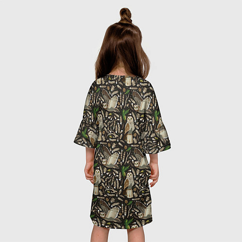 Детское платье Совы в сосновом лесу / 3D-принт – фото 4