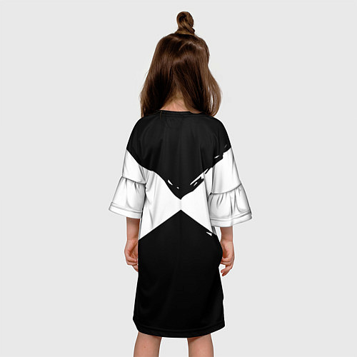 Детское платье Герб рф абстрактные краски / 3D-принт – фото 4