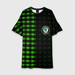 Платье клеш для девочки Skoda pattern geometry, цвет: 3D-принт