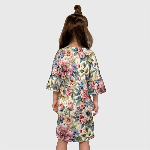 Детское платье Нежные цветочные мотивы / 3D-принт – фото 4