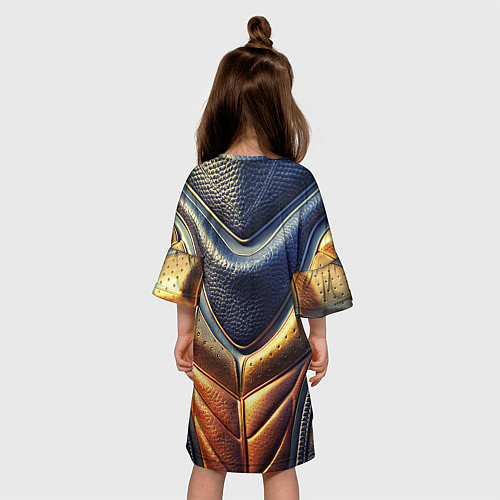 Детское платье Футуристический текстурный костюм из кожи / 3D-принт – фото 4