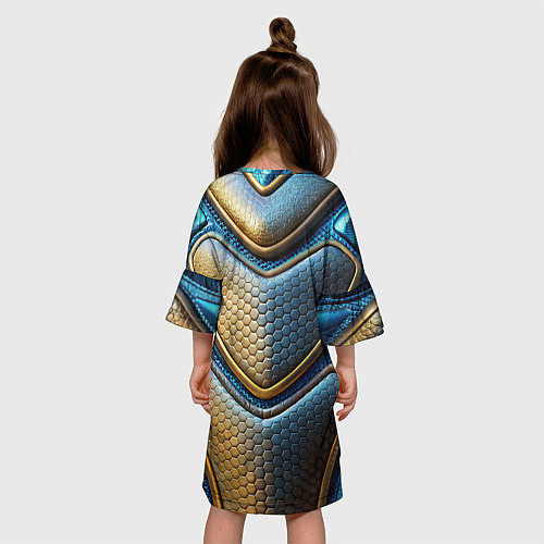 Детское платье Объемный футуристический текстурный костюм из кожи / 3D-принт – фото 4