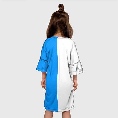 Детское платье BMW sport blue white / 3D-принт – фото 4