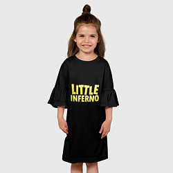 Платье клеш для девочки Little Inferno roglike, цвет: 3D-принт — фото 2