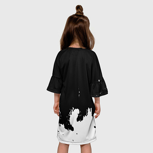 Детское платье Контра белые лого / 3D-принт – фото 4