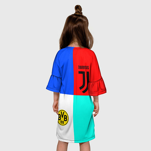 Детское платье Juventus x Borussia / 3D-принт – фото 4