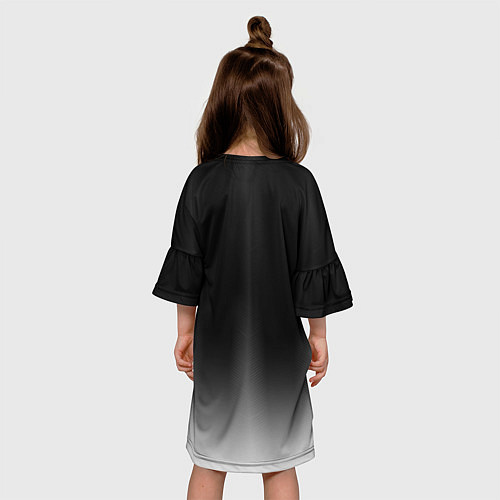 Детское платье Ювентус серый градиент / 3D-принт – фото 4