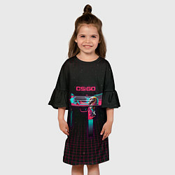 Платье клеш для девочки MAC-10 Neon Rider - CS:GO, цвет: 3D-принт — фото 2