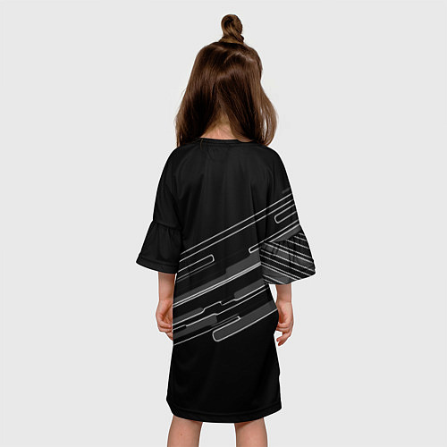 Детское платье Герб РФ полосы геометрия / 3D-принт – фото 4