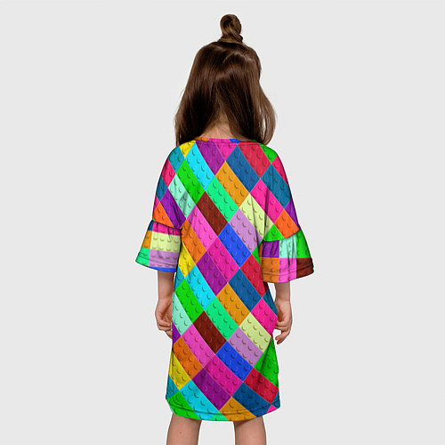 Детское платье Блоки цветового конструктора / 3D-принт – фото 4