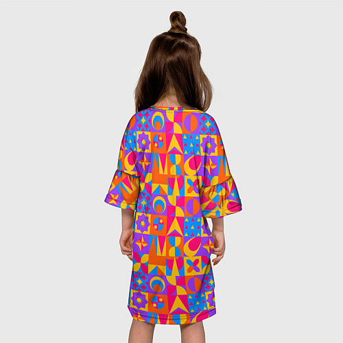 Детское платье Нео-гео текстура / 3D-принт – фото 4