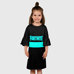 Платье клеш для девочки Fortnite line, цвет: 3D-принт — фото 2