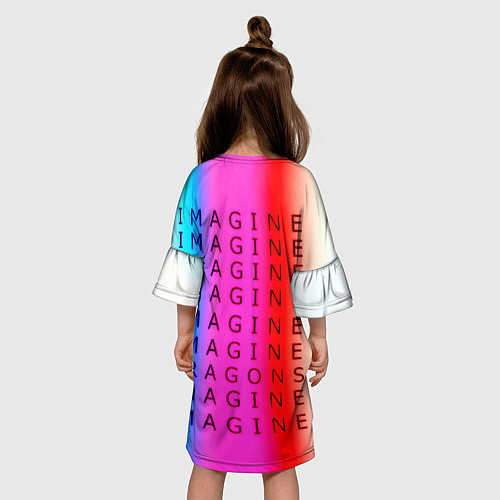 Детское платье Imagine Dragons neon rock / 3D-принт – фото 4