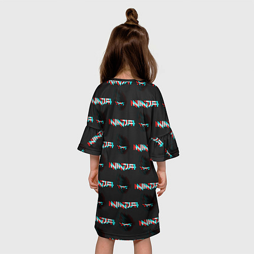 Детское платье Ninja team fortnite bloger / 3D-принт – фото 4