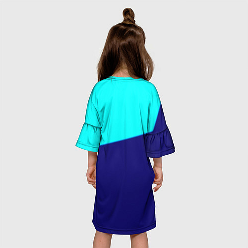 Детское платье Манчестер сити геометрия спорт / 3D-принт – фото 4