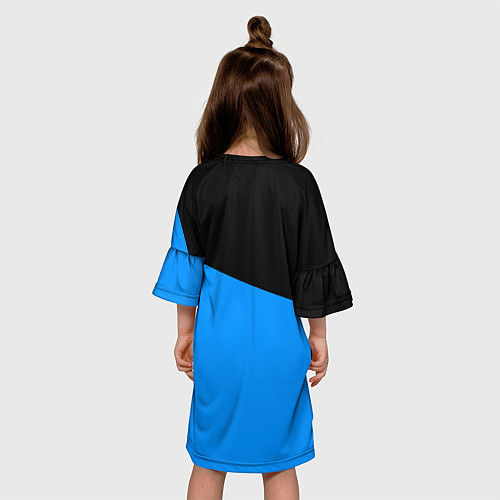 Детское платье Ювентус спорт геометрия / 3D-принт – фото 4