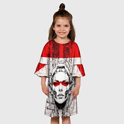 Платье клеш для девочки Футуристичная женщина-андроид, цвет: 3D-принт — фото 2