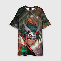 Платье клеш для девочки Юноша драгонмен анимешный, цвет: 3D-принт