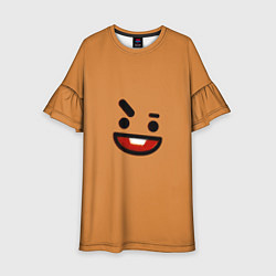Платье клеш для девочки BT21 Shooky, цвет: 3D-принт