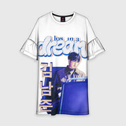 Платье клеш для девочки BTS Ким, цвет: 3D-принт