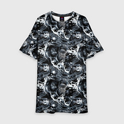 Детское платье Выдры купаются в речке - паттерн