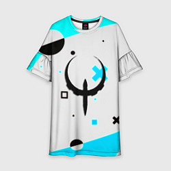 Платье клеш для девочки Quake game pattern, цвет: 3D-принт