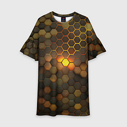 Детское платье Светящиеся коричневый соты - тепловая энергия