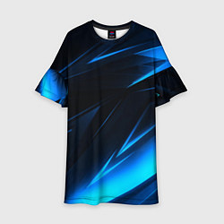 Детское платье Грани неоновые текстура