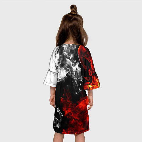 Детское платье Битва дыма и огня / 3D-принт – фото 4