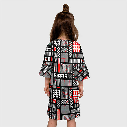 Детское платье Узор в клетку / 3D-принт – фото 4